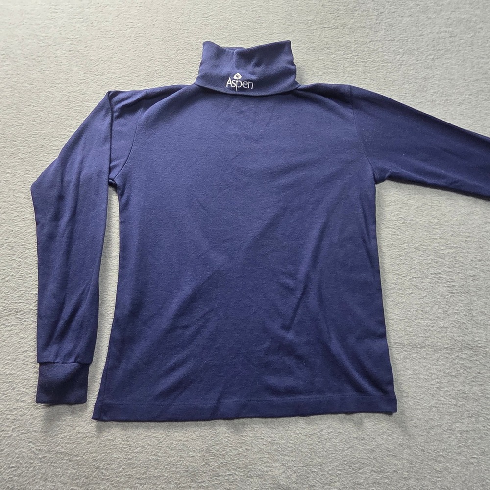 Fleece Turtleneck Blue Aspen Ski Thermal Top Womens Medium Sport Obermeyer
